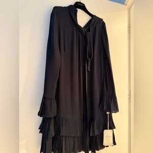 Valentino Black Ruffle Dress